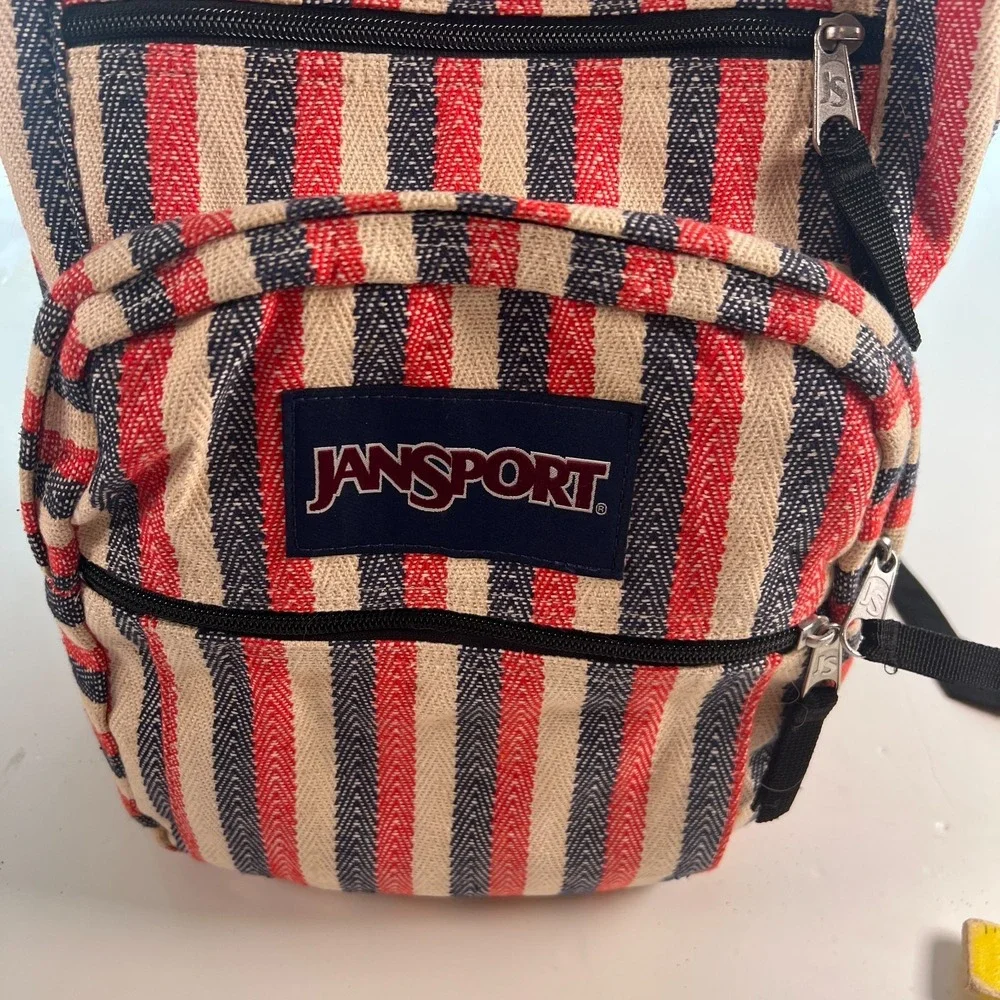Jansport Backpack Big Student Multicolor Cotton Clean No Holes Large 17